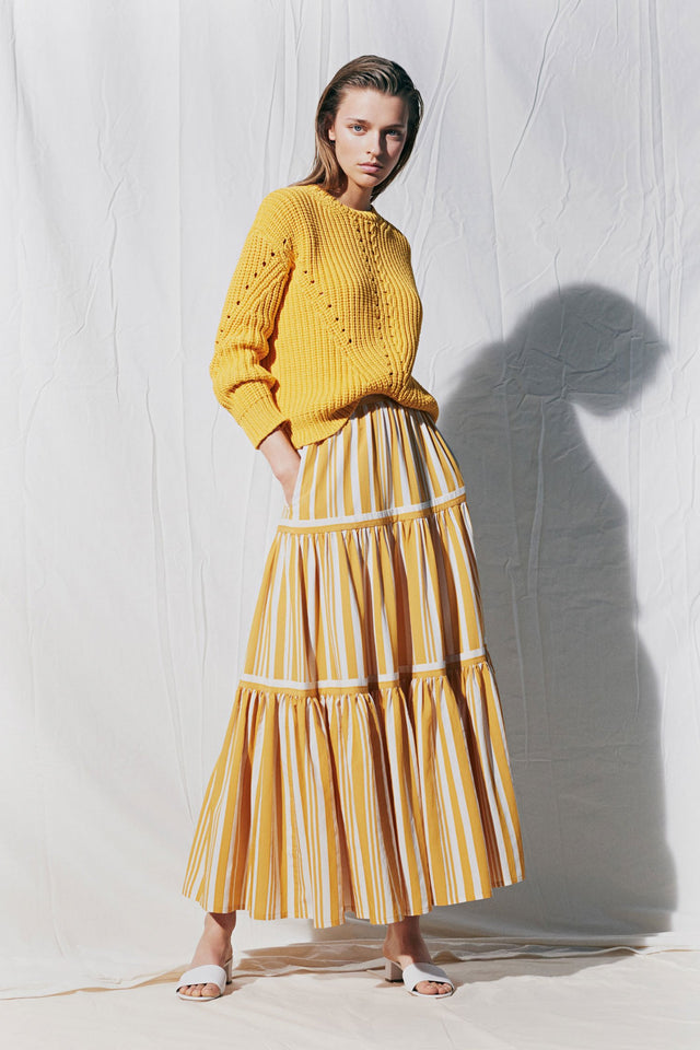 Yellow Le Soir Crew Neck Sweater image 1