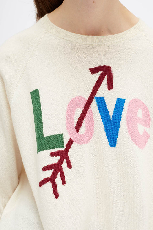Cream Love Arrow Sweater image 4
