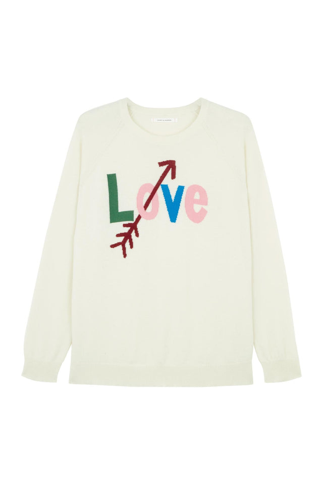 Cream Love Arrow Sweater image 2