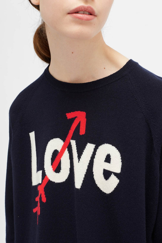 Navy Love Arrow Sweater image 4