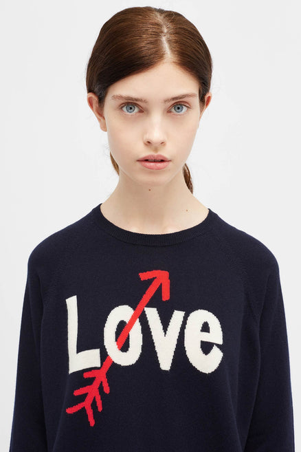 Navy Love Arrow Sweater