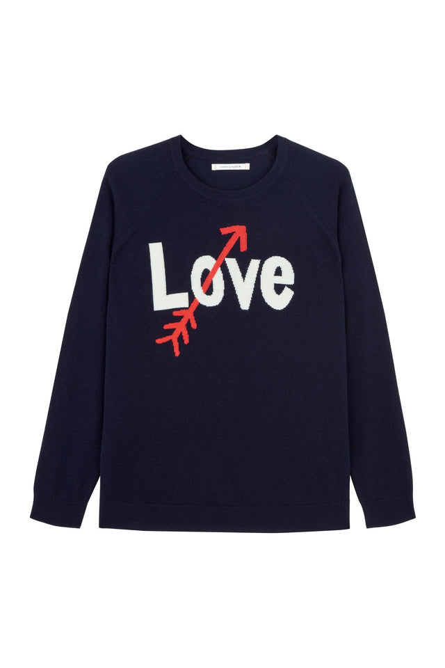 Navy Love Arrow Sweater image 2