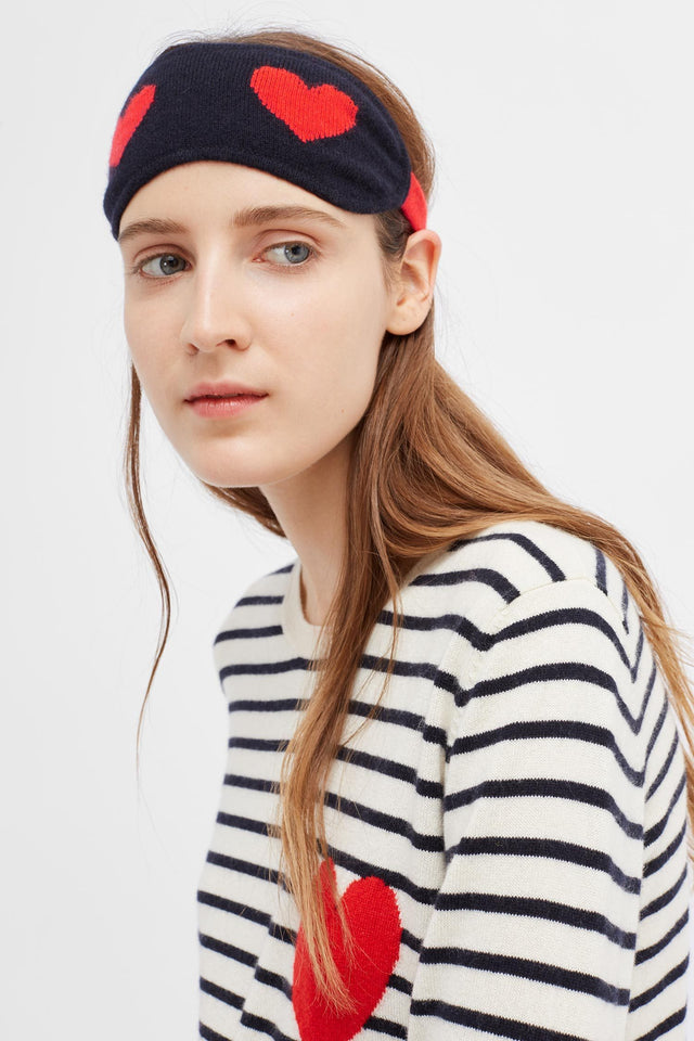 Navy Love Heart Travel Eye-Mask image 3