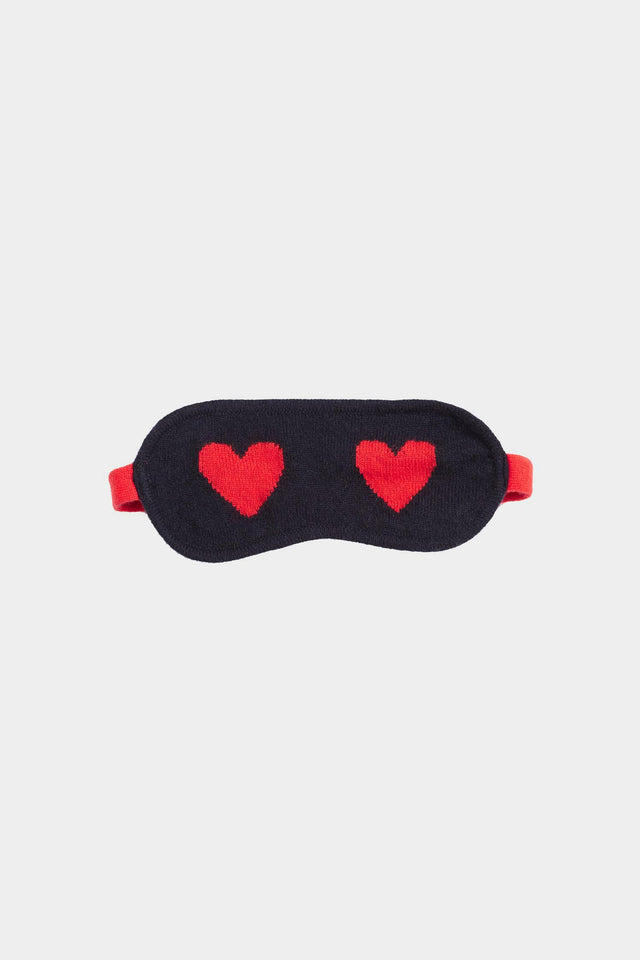 Navy Love Heart Travel Eye-Mask image 1