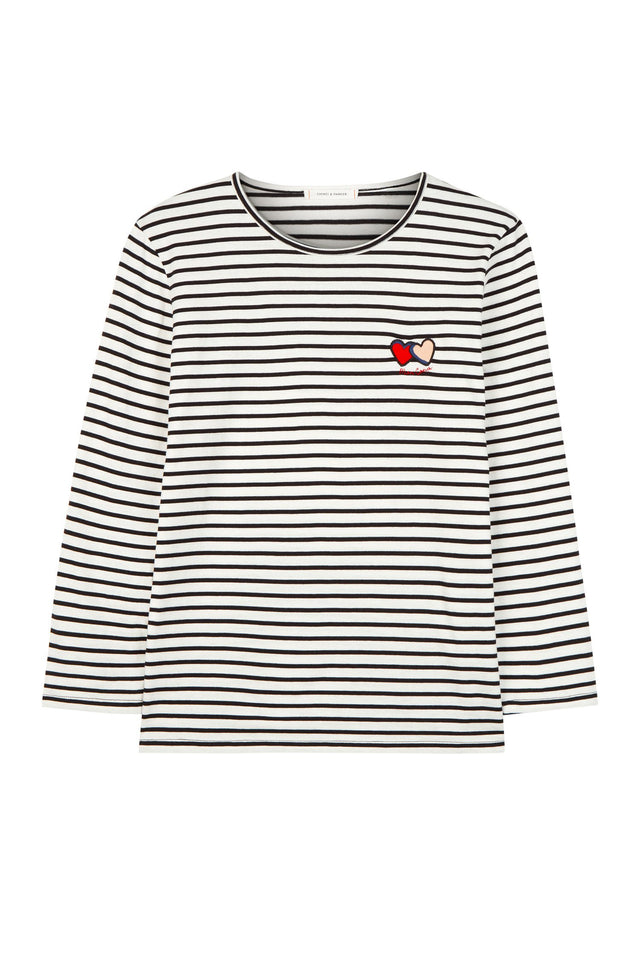 Ivory Long Sleeve Twin Heart T-shirt image 2