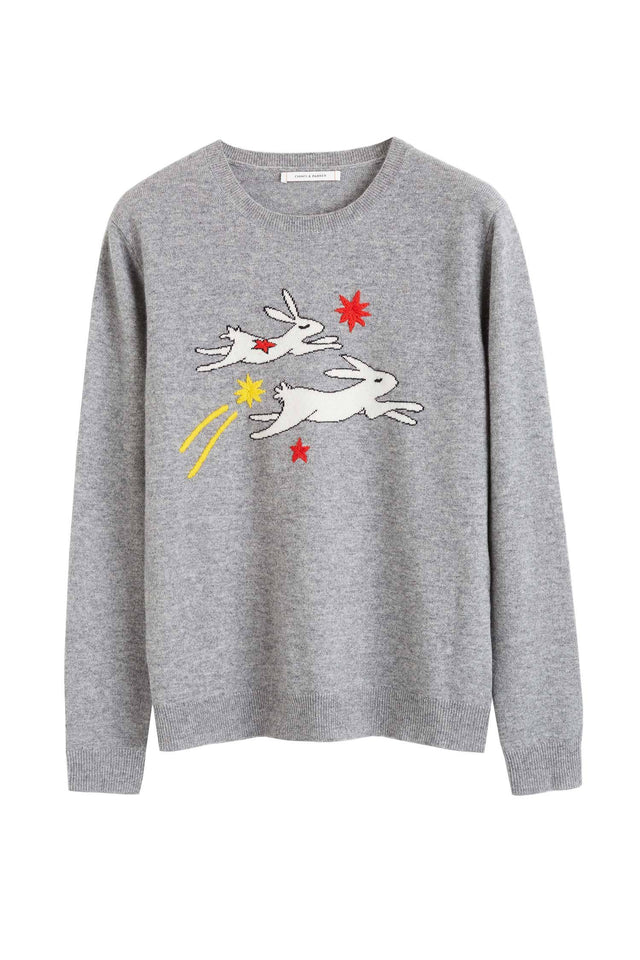 Grey Magic Bunny Cashmere Sweater image 2