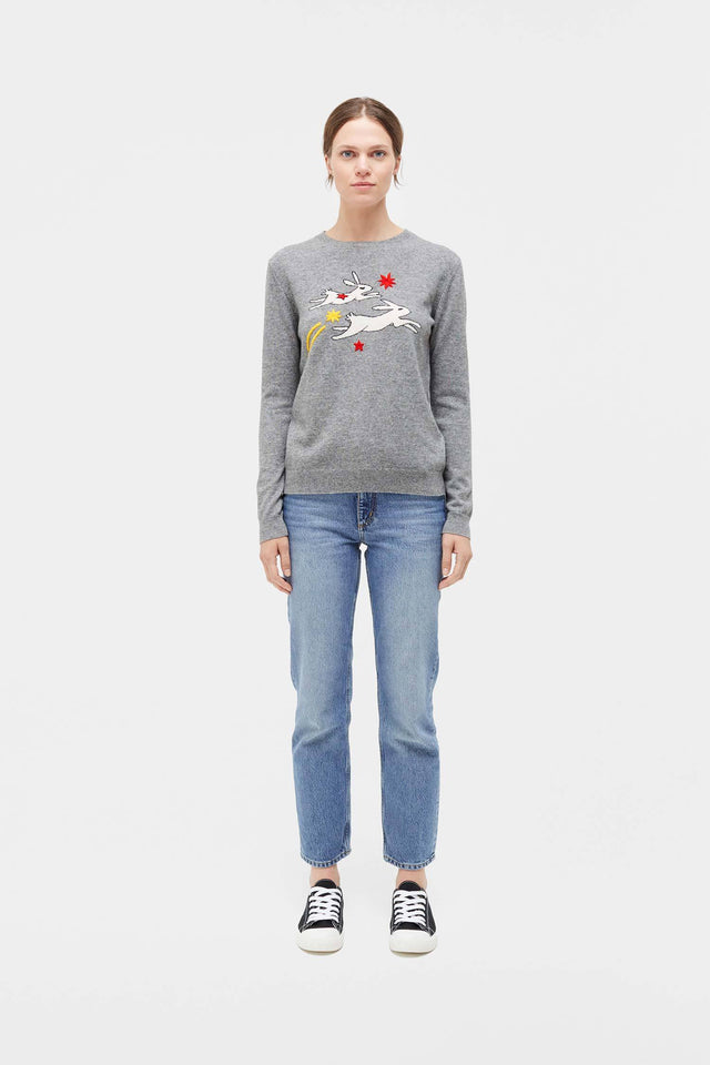Grey Magic Bunny Cashmere Sweater image 3