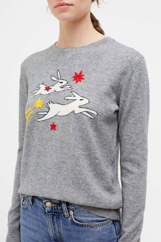 Grey Magic Bunny Cashmere Sweater image 4