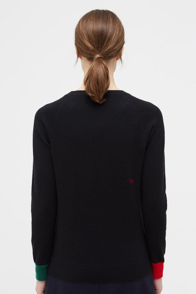 Black Majestic Horse Cashmere Sweater image 5