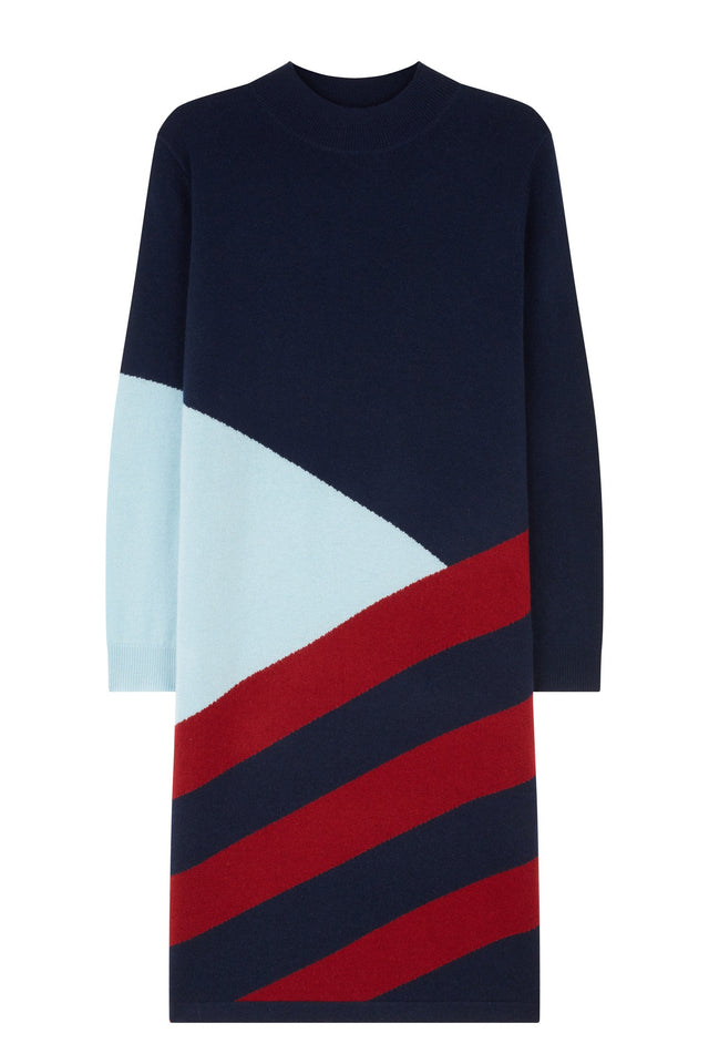 Navy Mexicano Turtle Neck Dress image 2