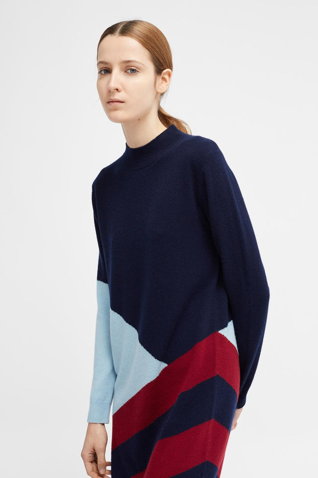 Navy Mexicano Turtle Neck Dress image 6