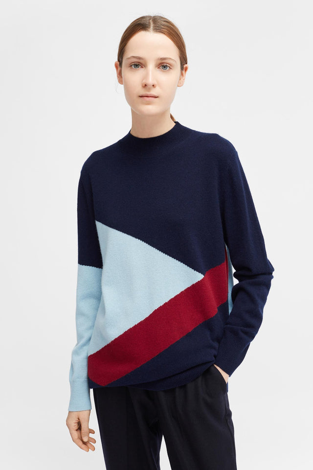 Navy Mexicano Turtle Neck Sweater image 1