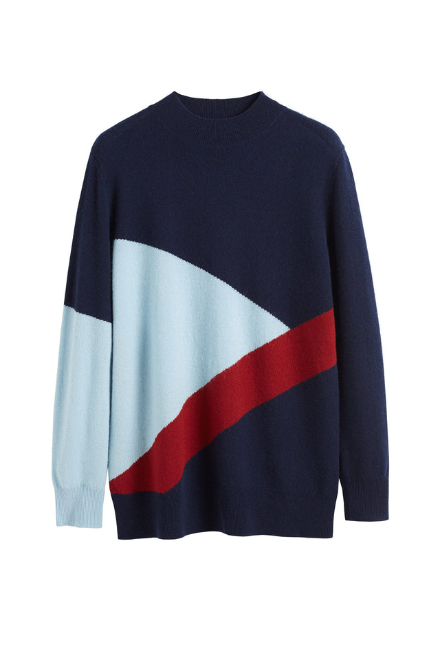 Navy Mexicano Turtle Neck Sweater image 2