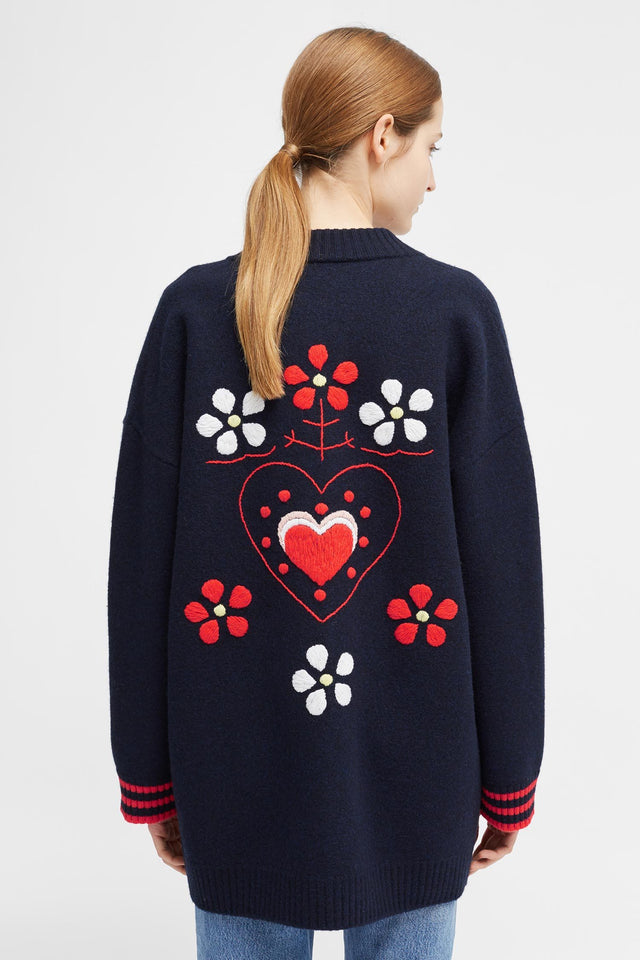 Navy Milagro Felted Wool Coat image 1