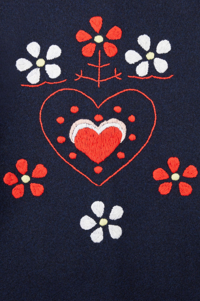 Navy Milagro Felted Wool Coat image 6