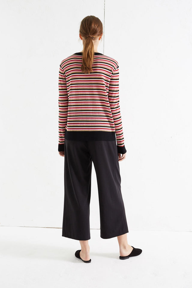 Multicolour Lurex Stripe Merino Sweater image 3