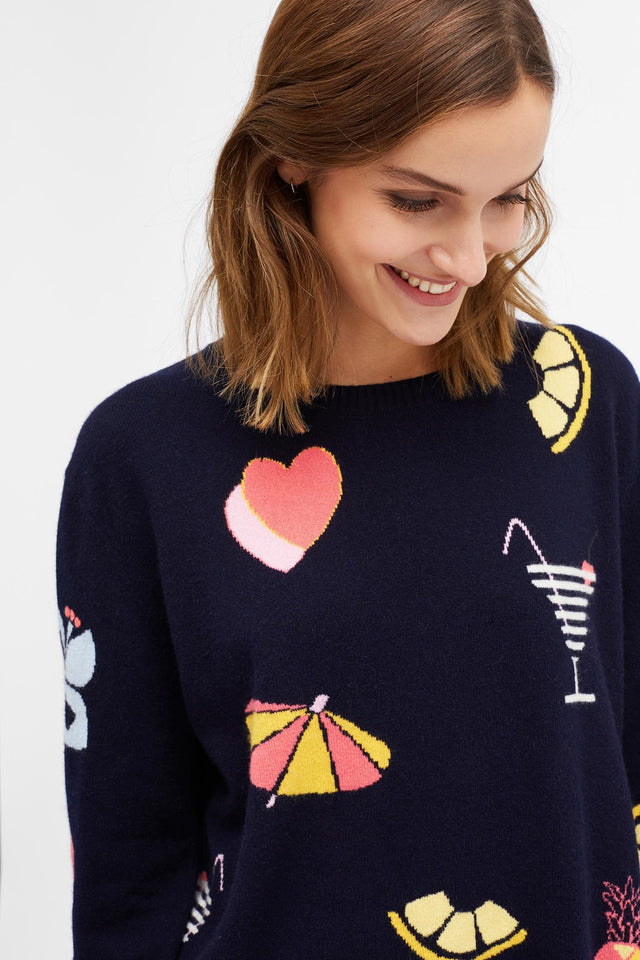 Navy Summer Cashmere Sweater image 1