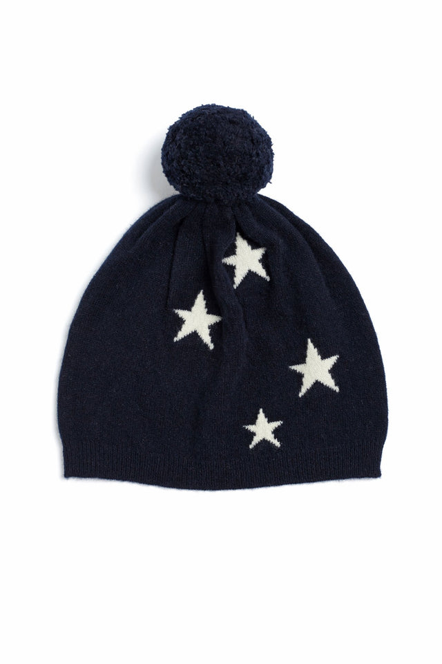 Navy Cashmere Star Hat image 2