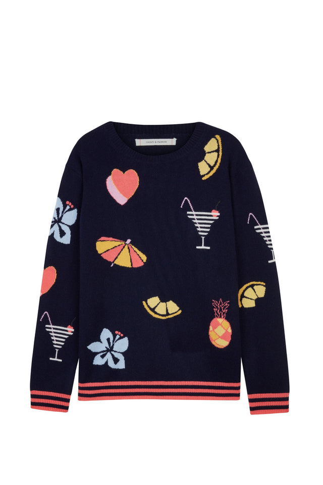Navy Summer Cashmere Sweater image 2