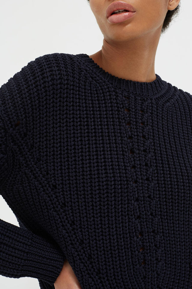 Navy Le Soir Crew Neck Sweater image 4