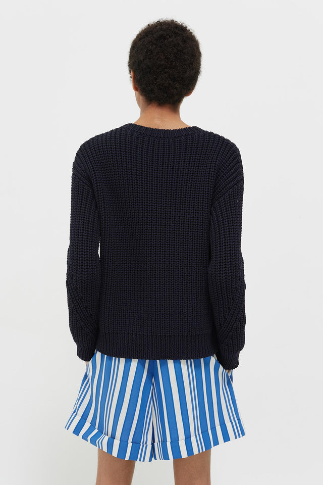 Navy Le Soir Crew Neck Sweater image 5