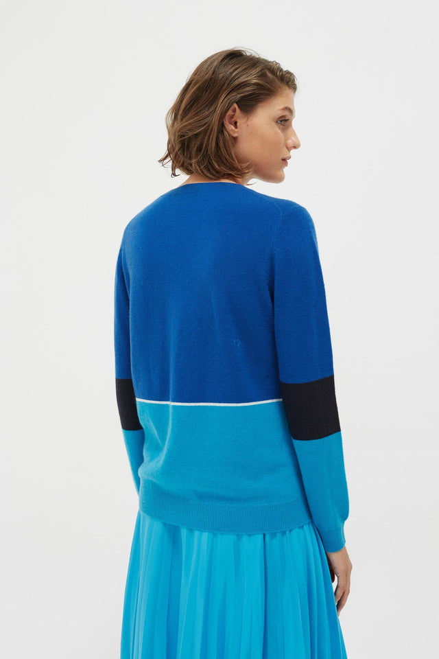 Blue Seascape Cashmere Sweater image 5