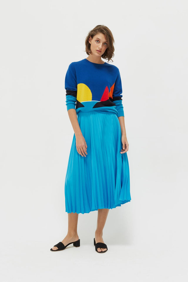 Blue Seascape Cashmere Sweater image 6