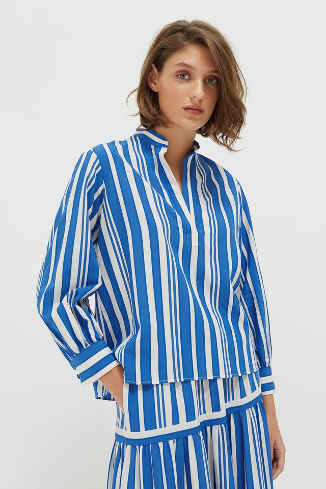 Blue Striped Parasol Blouse image 1