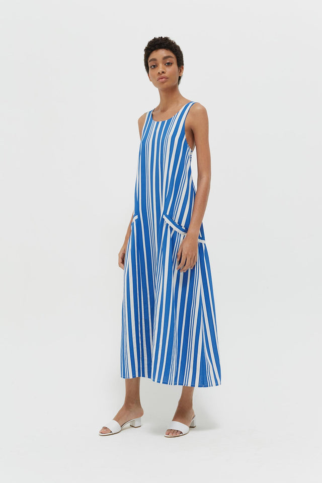 Blue Striped Parasol Sundress image 3