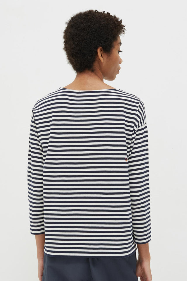 Navy Striped Très Bien 3/4 Sleeve T-Shirt image 5