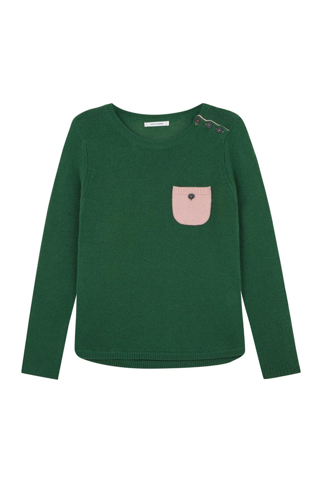 Green One Pocket Sweater image 2