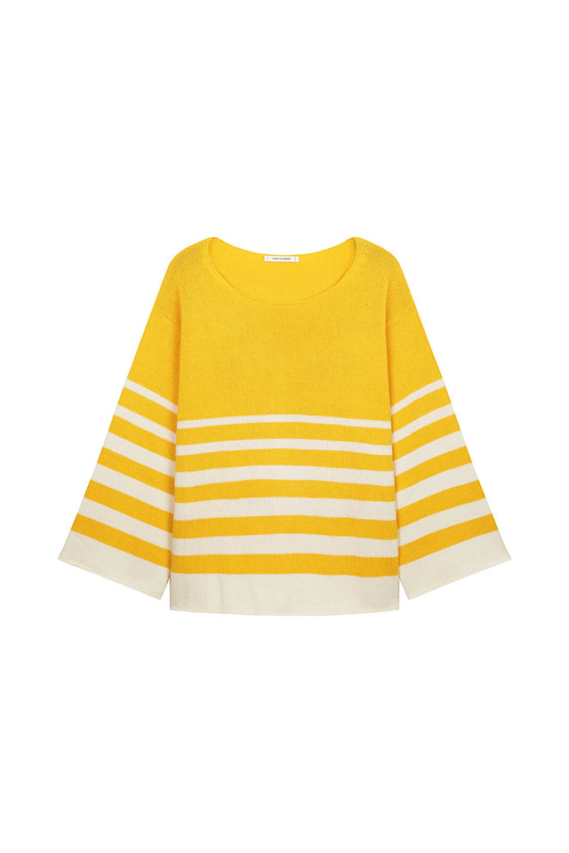Sunflower Graduated Stripe Cashmere Sweater image 2