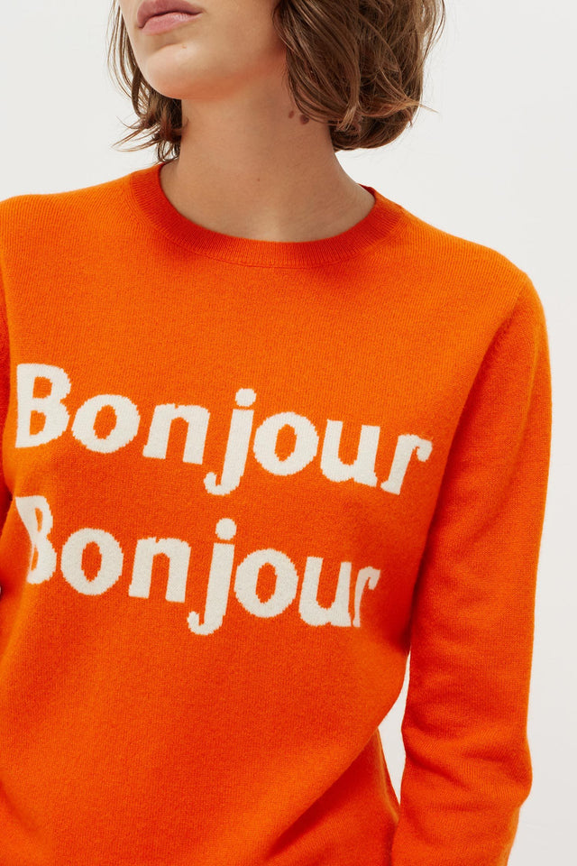 Orange Bonjour Bonjour Cashmere-Wool Sweater image 4