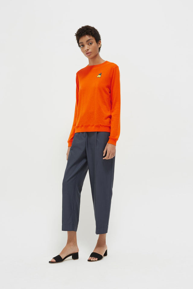 Orange Lemon Badge Cashmere Sweater image 3