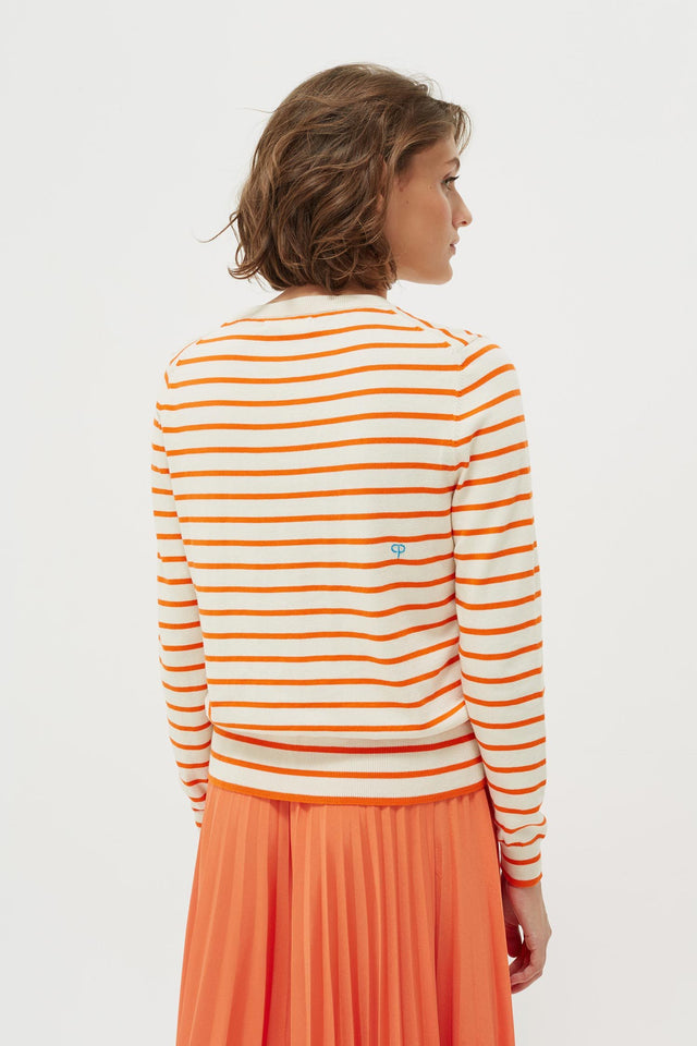 Orange Stripe Lemon Sweater image 5