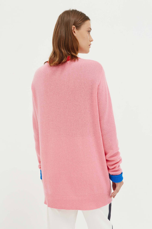 Pink Colour Block Sweater image 5