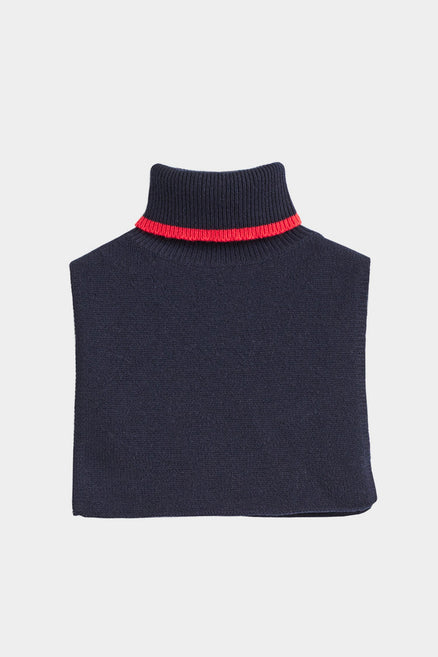 Navy Cashmere Plastron