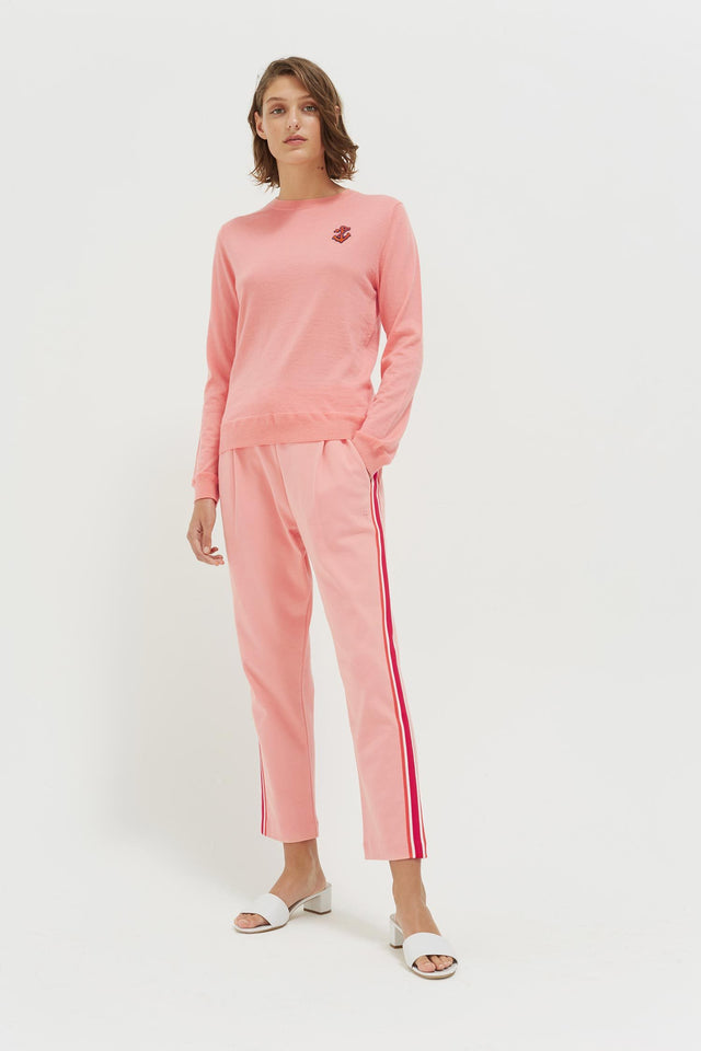 Pink Anchor Badge Cashmere Sweater image 3