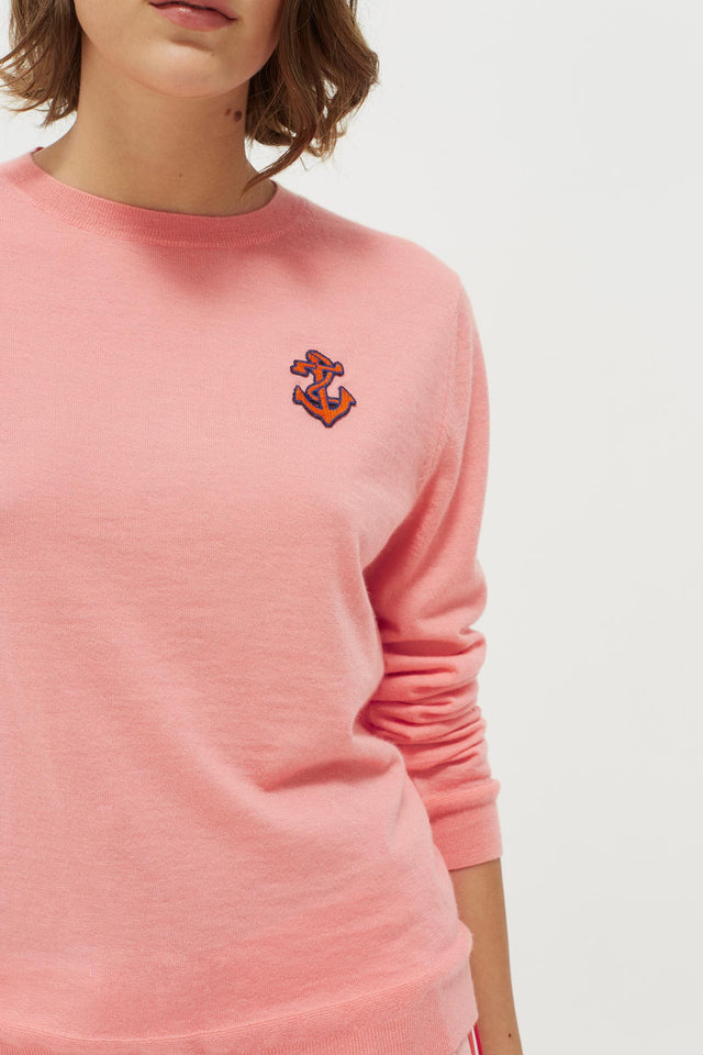 Pink Anchor Badge Cashmere Sweater image 4