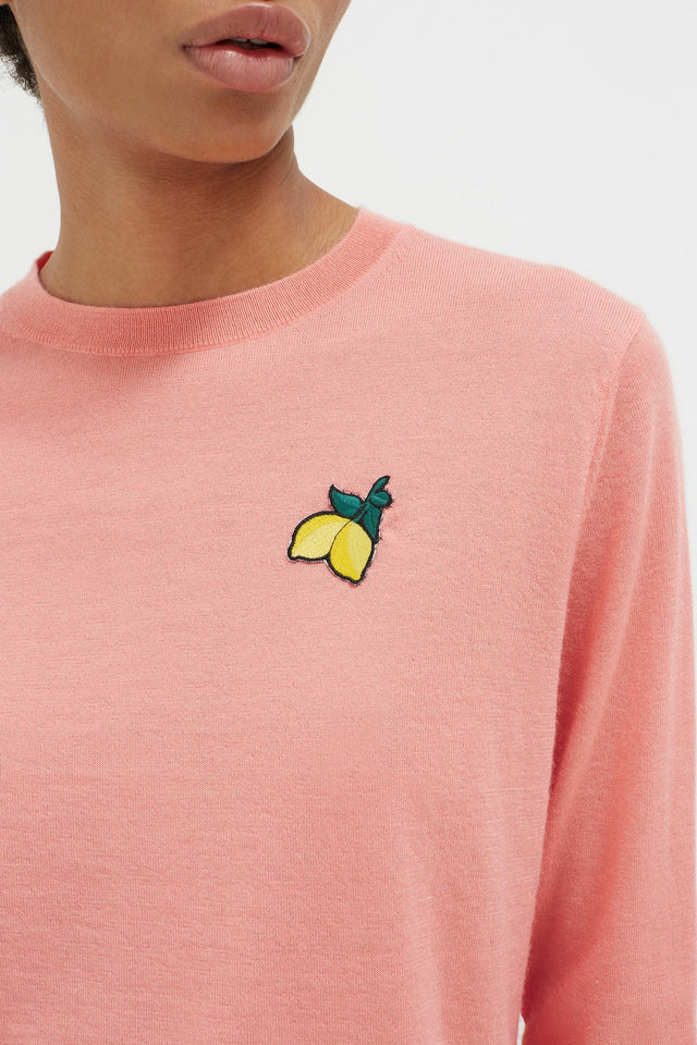 Pink Lemon Badge Cashmere Sweater image 4