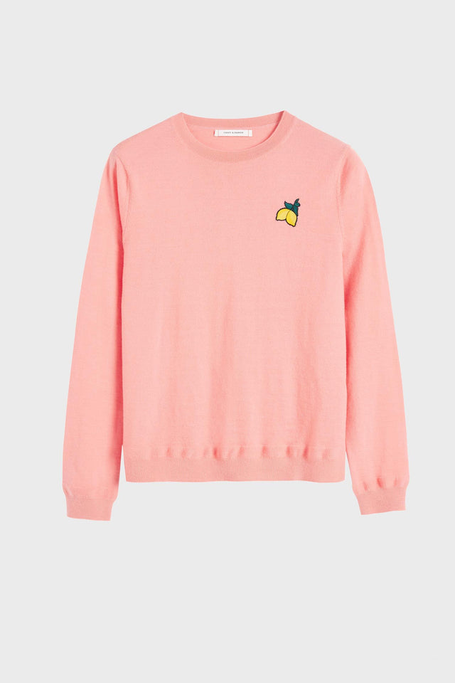 Pink Lemon Badge Cashmere Sweater image 2