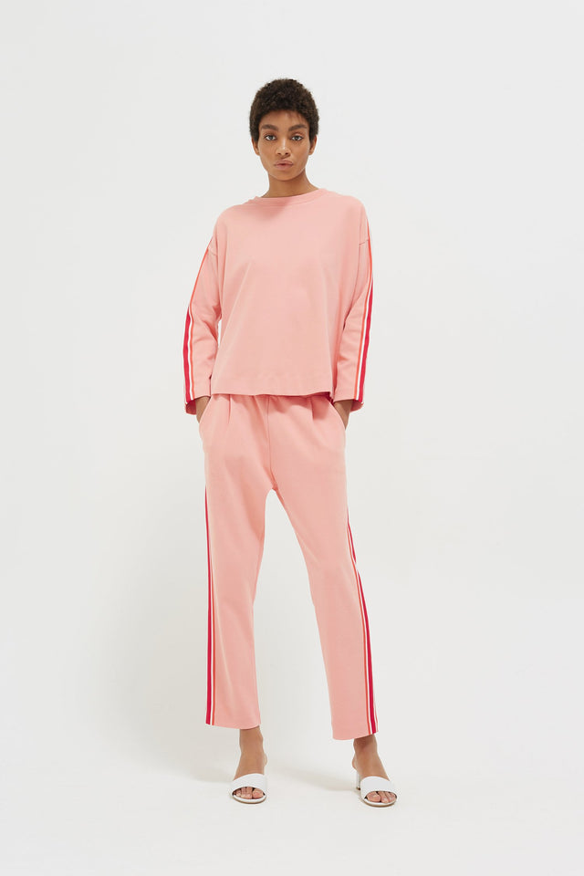 Pink Open Back Brushed Cotton Sweatshirt image 4