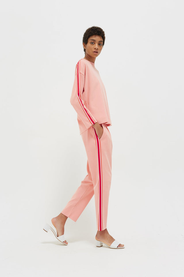 Pink Open Back Brushed Cotton Sweatshirt image 3