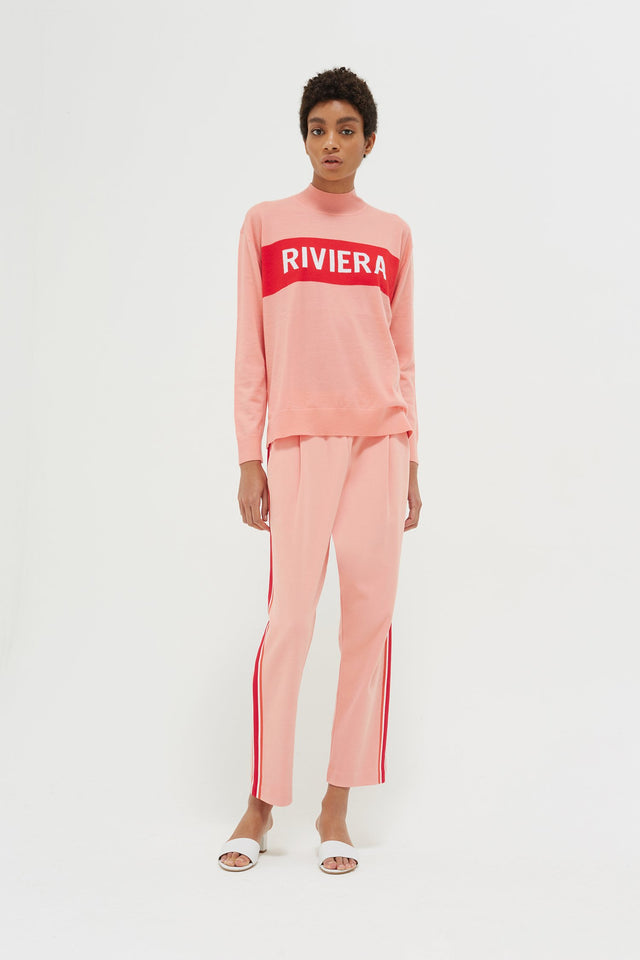 Pink Riviera Cashmere Polo Neck Sweater image 5