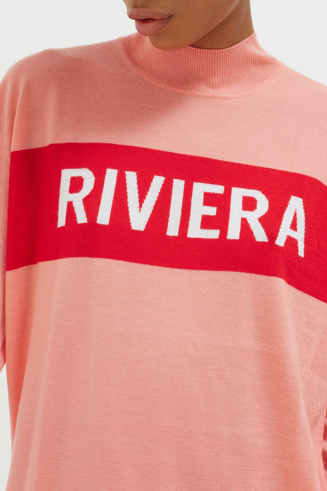 Pink Riviera Cashmere Polo Neck Sweater image 3