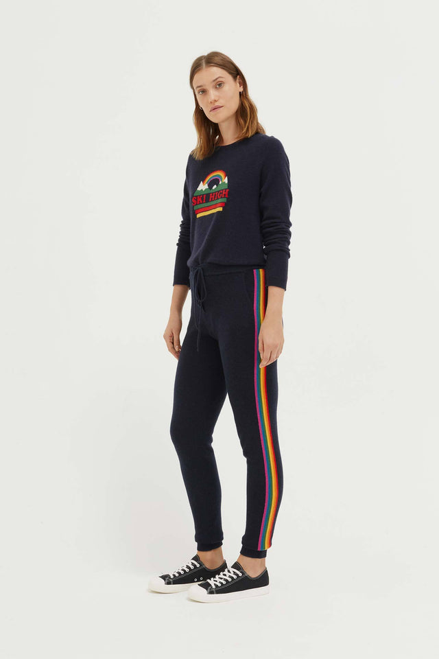 Navy Ski Track Pants image 3