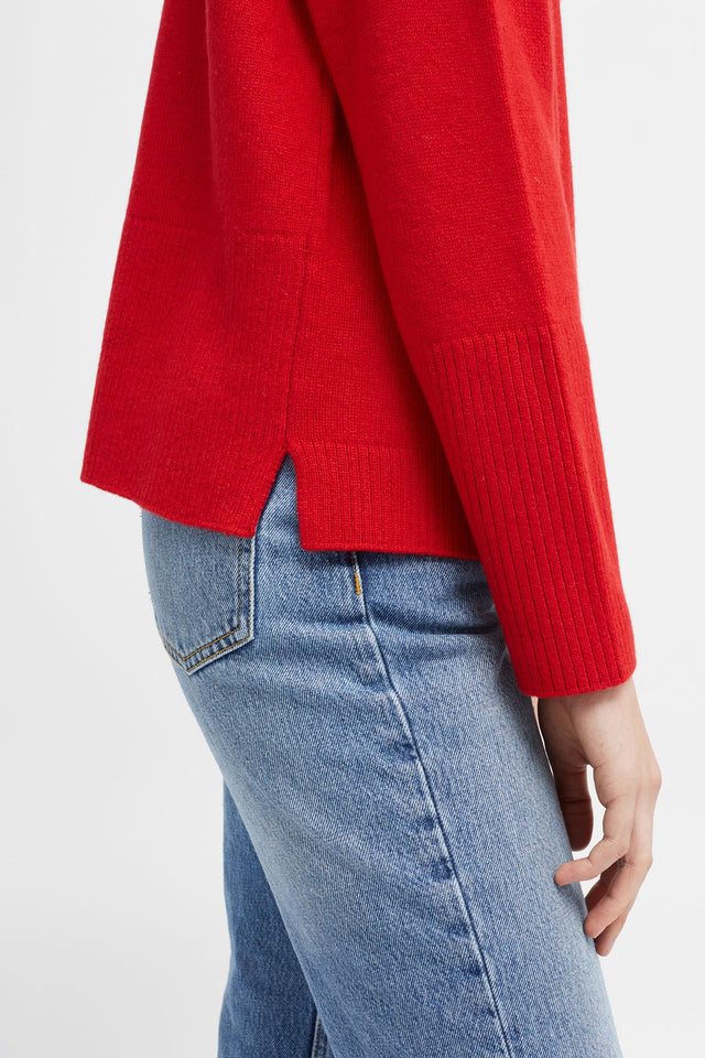 Red Cashmere Boxy Sweater image 4
