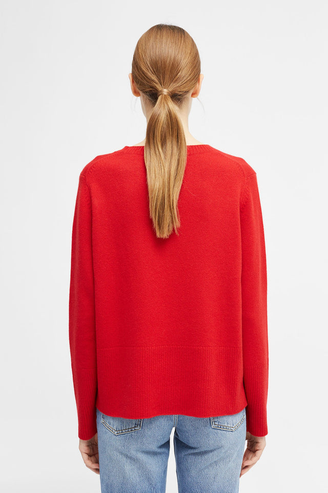 Red Cashmere Boxy Sweater image 5