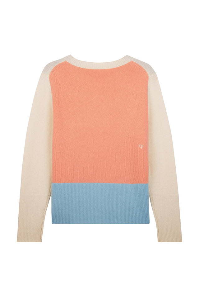 Cream Ribbed Back Sweater image 6