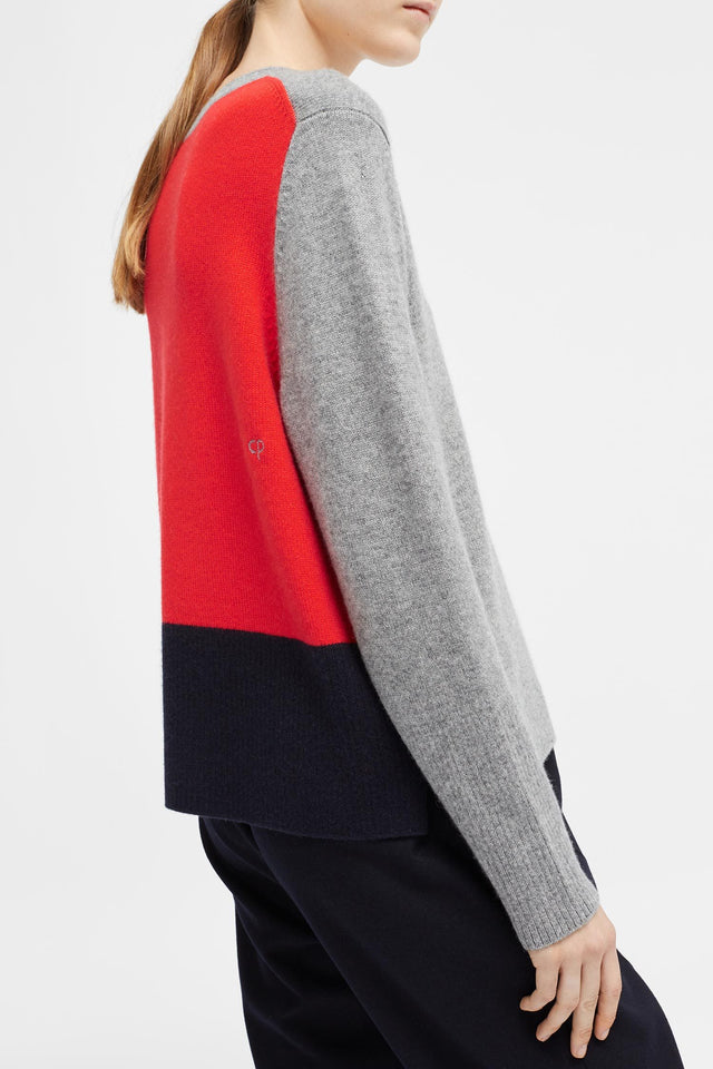 Grey Ribbed Back Sweater image 4